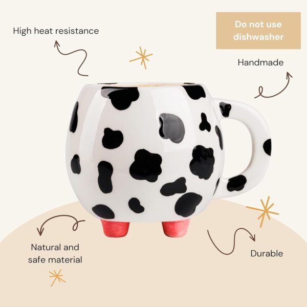 Cow Print Cup Cow Mug With Udders 15oz Cow Coffee Mug - Cow Mugs - 450 ml Cow Print Cups Cow Cup Cow Print Mug - Cow Print Stuff - Image 2