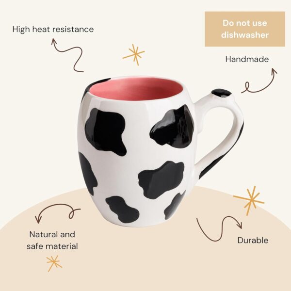 Cow Print Cup Cow Mug With Udders 15oz Cow Coffee Mug - Cow Mugs - 450 ml Cow Print Cups Cow Cup Cow Print Mug - Cow Print Stuff - Image 8