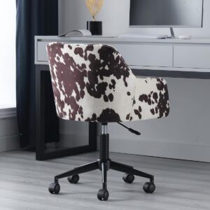 Cow Print Modern Swivel Home Office Desk Chair