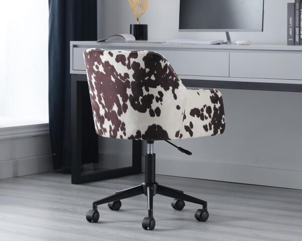 Cow Print Modern Swivel Home Office Desk Chair