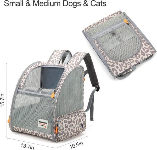 Montana West Cat Carrier Backpack for Small Medium Dog & Puppies with Blackout Curtains for Outdoor Adventures Travel Bag - Image 3