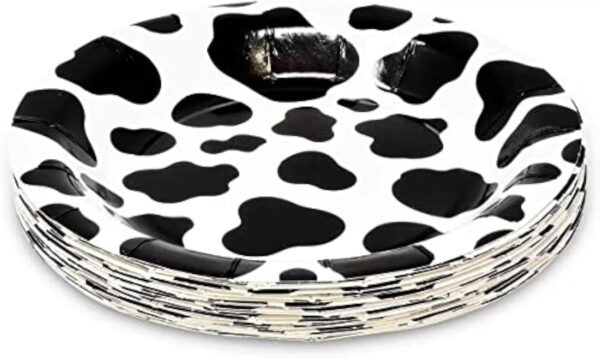 Cow Print Birthday Party Supplies for 20 Guests Happy Banner Plates Napkins Tablecloth Balloons Cupcake Toppers Kids Girls Boys Decorations (Buey-P-COW) - Image 5