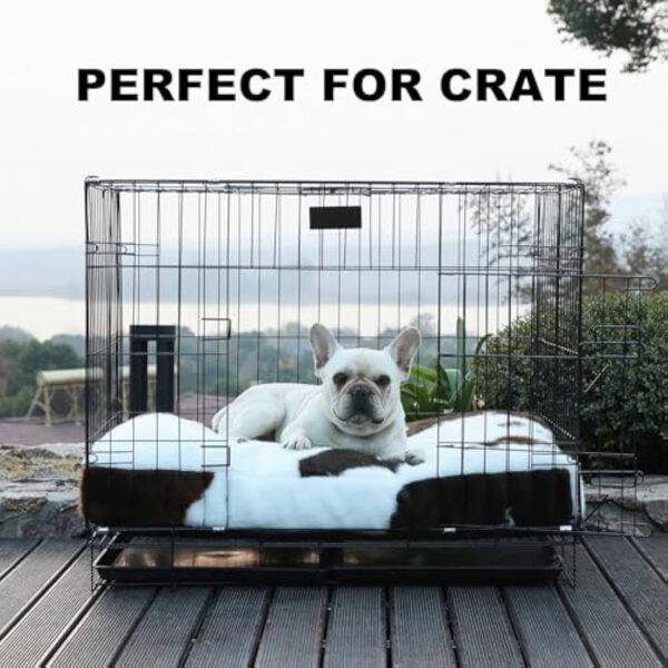 Waterproof Dog Crate Bed,Plush Dog Bed with Removable Washable Cover,Faux Fur Dog Crate Pad for Small Dogs and Cats,Fluffy Dog Kennel Bed - Image 8