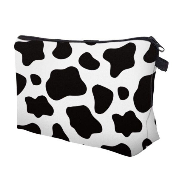 Meiyuuo Makeup Bag Bulk Cosmetic Bags Set 2PACK Organizers Medium Cosmetics Bag Small Make up Pouch for Purse for Women Ladies(Cute Cow Print) - Image 5