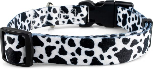 Limeloot Cow Print Dog Collar, Animal Themed Dog Collar for Male and Female Dogs, Large - Image 2