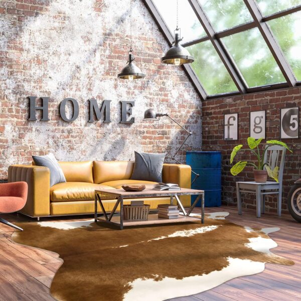 BENRON Small Cowhide Rug Accent Western Rug,2.3x3.6ft Cow Rug Faux Animal hide Rug Cute Rugs for Bedroom Entryway Kitchen Hallyway Calf Hide Leather Carpet,Khaki Brown - Image 47