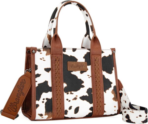 Wrangler Tote Bag for Women Western Cow Print Purse Designer Top Handle Handbags