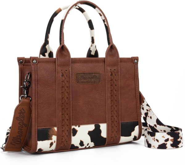 Wrangler Tote Bag for Women Western Cow Print Purse Designer Top Handle Handbags