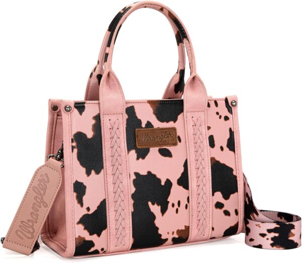 Wrangler Tote Bag for Women Western Cow Print Purse Designer Top Handle Handbags - Image 5