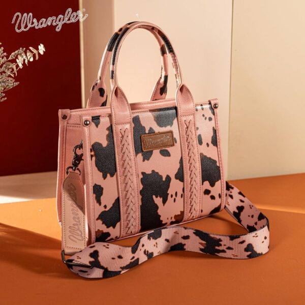 Wrangler Tote Bag for Women Western Cow Print Purse Designer Top Handle Handbags - Image 2