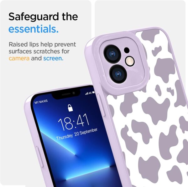 OOK Compatible with iPhone 11 Case Cute Cow Print Fashion Slim Lightweight Camera Protective Soft Flexible TPU Rubber for iPhone 11 with [Screen Protector]-Pink - Image 9