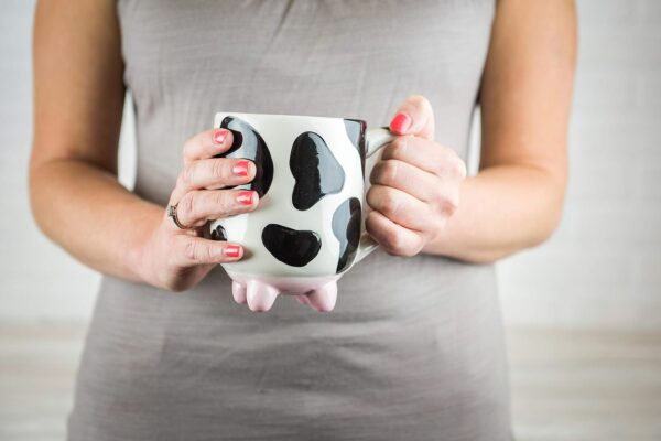 Boston Warehouse Udderly Cow Mug with Non-Skid Silicone Feet, Hand Painted Ceramic, 20 fl.oz. - Image 3