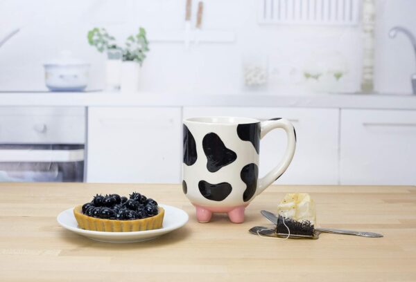 Boston Warehouse Udderly Cow Mug with Non-Skid Silicone Feet, Hand Painted Ceramic, 20 fl.oz. - Image 4