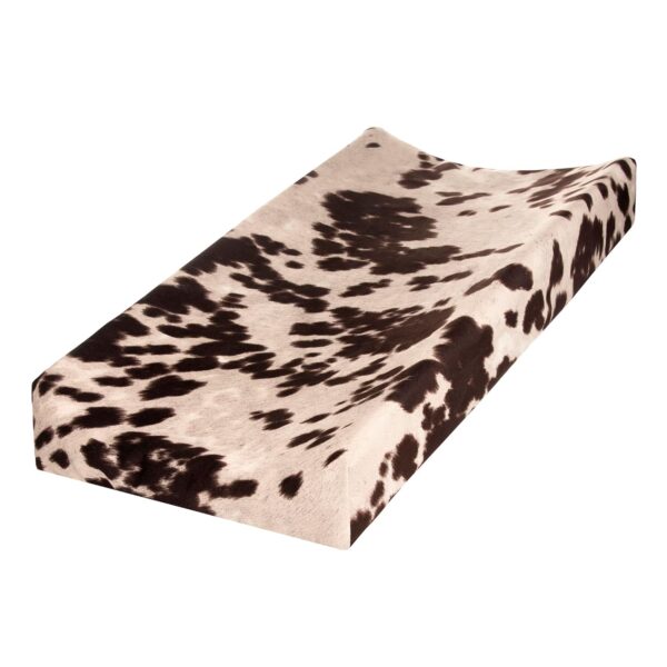 Western Cowboy Changing Pad Cover Super Soft Brown Cowhide