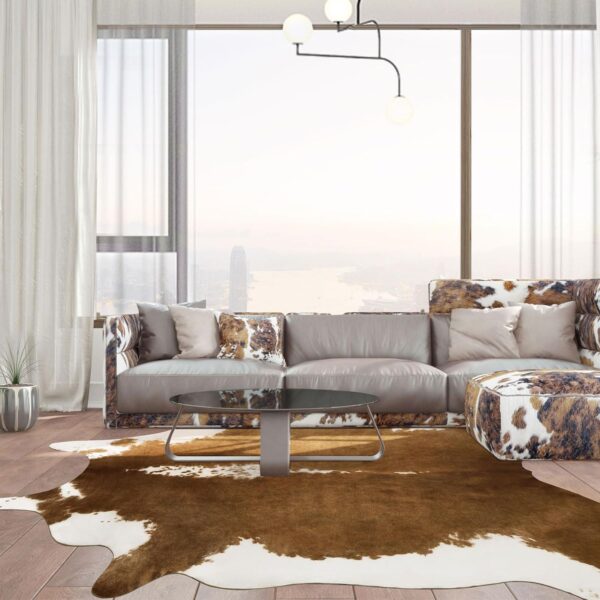 BENRON Small Cowhide Rug Accent Western Rug,2.3x3.6ft Cow Rug Faux Animal hide Rug Cute Rugs for Bedroom Entryway Kitchen Hallyway Calf Hide Leather Carpet,Khaki Brown - Image 56